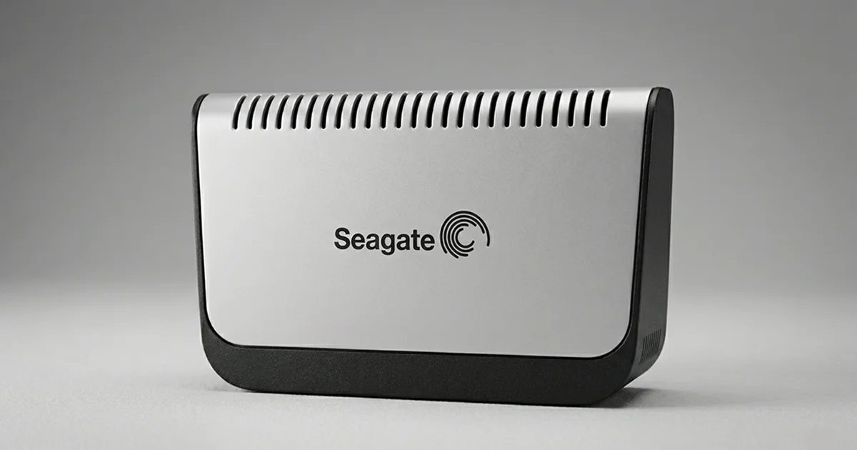 Gümüş ve siyah kasalı eski model 160GB Seagate masaüstü harici hard disk